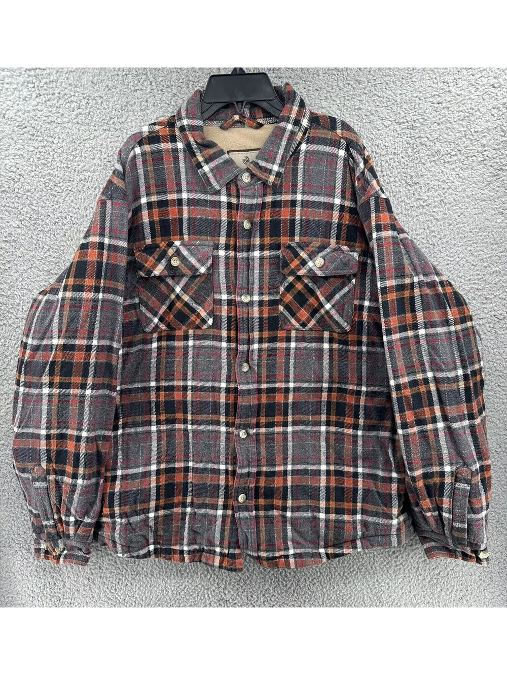 LEGENDARY WHITETAILS Men’s Plaid Fleece Lined Flannel Jacket Size XL
